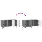 vidaXL TV skrinka Sivá sonoma 99 x 34,5 x 50 cm Kompozitné drevo – Obrázok 11