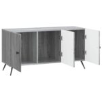 vidaXL TV skrinka Sivá sonoma 99 x 34,5 x 50 cm Kompozitné drevo – Obrázok 5