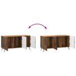 vidaXL TV skrinka Staré drevo 99 x 34,5 x 50 cm Kompozitné drevo – Obrázok 11