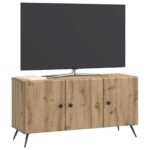 vidaXL TV skrinka Dub artisan 99 x 34,5 x 50 cm Kompozitné drevo – Obrázok 3