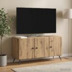 vidaXL TV skrinka Dub artisan 99 x 34,5 x 50 cm Kompozitné drevo – Obrázok 4