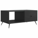 vidaXL Konferenčný stolík Čierna 90 x 50 x 40 cm Kompozitné drevo – Obrázok 2