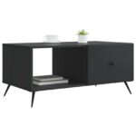 vidaXL Konferenčný stolík Čierna 90 x 50 x 40 cm Kompozitné drevo – Obrázok 3