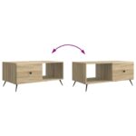 vidaXL Konferenčný stolík Dub sonoma 90 x 50 x 40 cm Kompozitné drevo – Obrázok 10