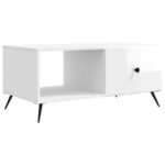 vidaXL Konferenčný stolík Biela s vysokým leskom 90 x 50 x 40 cm – Obrázok 2