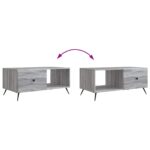 vidaXL Konferenčný stolík Sivá sonoma 90 x 50 x 40 cm Kompozitné drevo – Obrázok 10