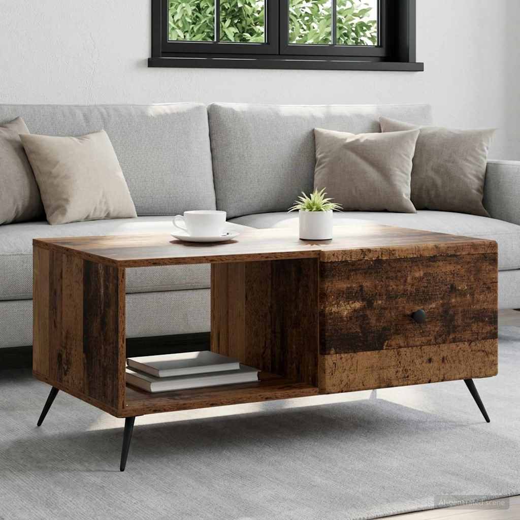895653_1.jpg vidaXL Konferenčný stolík Staré drevo 90 x 50 x 40 cm Kompozitné drevo – Obrázok 1