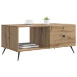 vidaXL Konferenčný stolík Dub artisan 90 x 50 x 40 cm Kompozitné drevo – Obrázok 3