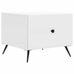 vidaXL Konferenčný stolík Biela 49 x 50 x 40 cm Kompozitné drevo – Obrázok 2