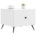 vidaXL Konferenčný stolík Biela 49 x 50 x 40 cm Kompozitné drevo – Obrázok 3