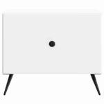 vidaXL Konferenčný stolík Biela 49 x 50 x 40 cm Kompozitné drevo – Obrázok 5