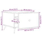 vidaXL Konferenčný stolík Čierna 49 x 50 x 40 cm Kompozitné drevo – Obrázok 9