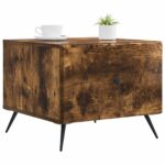 vidaXL Konferenčný stolík Dymový dub 49 x 50 x 40 cm Kompozitné drevo – Obrázok 3