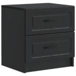 vidaXL Nočný stolík 2 pcs Čierna 43 x 34,5 x 44,5 cm Kompozitné drevo – Obrázok 3