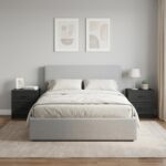 vidaXL Nočný stolík 2 pcs Čierna 43 x 34,5 x 44,5 cm Kompozitné drevo – Obrázok 4