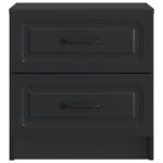vidaXL Nočný stolík 2 pcs Čierna 43 x 34,5 x 44,5 cm Kompozitné drevo – Obrázok 5