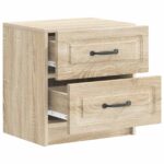vidaXL Nočný stolík Dub sonoma 43 x 34,5 x 44,5 cm Kompozitné drevo – Obrázok 3