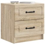 vidaXL Nočný stolík so zásuvkou 2 pcs Dub sonoma 43 x 34,5 x 44,5 cm – Obrázok 2