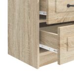 vidaXL Nočný stolík so zásuvkou 2 pcs Dub sonoma 43 x 34,5 x 44,5 cm – Obrázok 9