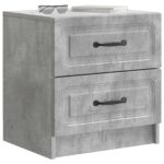 vidaXL Nočný stolík Betónovo sivá 43 x 34,5 x 44,5 cm Kompozitné drevo – Obrázok 2