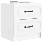 vidaXL Nočný stolík Biela s vysokým leskom 43 x 34,5 x 44,5 cm – Obrázok 2