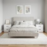 vidaXL Nočný stolík 2 pcs Biela s vysokým leskom 43 x 34,5 x 44,5 cm – Obrázok 4