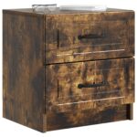 vidaXL Nočný stolík Dymový dub 43 x 34,5 x 44,5 cm Kompozitné drevo – Obrázok 2