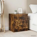 vidaXL Nočný stolík so zásuvkou 2 pcs Dymový dub 43 x 34,5 x 44,5 cm – Obrázok 11