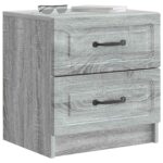 vidaXL Nočný stolík Sivá sonoma 43 x 34,5 x 44,5 cm Kompozitné drevo – Obrázok 2