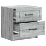 vidaXL Nočný stolík Sivá sonoma 43 x 34,5 x 44,5 cm Kompozitné drevo – Obrázok 3