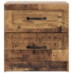vidaXL Nočný stolík so zásuvkou 2 pcs Staré drevo 43 x 34,5 x 44,5 cm – Obrázok 5