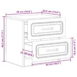 vidaXL Nočný stolík so zásuvkou 2 pcs Dub artisan 43 x 34,5 x 44,5 cm – Obrázok 11