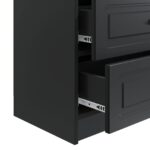 vidaXL Nočný stolík Čierna 62 x 34,5 x 44,5 cm Kompozitné drevo – Obrázok 8