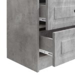 vidaXL Nočný stolík Betónovo sivá 62 x 34,5 x 44,5 cm Kompozitné drevo – Obrázok 8