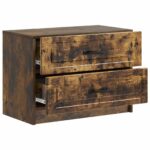 vidaXL Nočný stolík Dymový dub 62 x 34,5 x 44,5 cm Kompozitné drevo – Obrázok 3