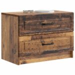 vidaXL Nočný stolík Staré drevo 62 x 34,5 x 44,5 cm Kompozitné drevo – Obrázok 2