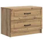 vidaXL Nočný stolík Dub artisan 62 x 34,5 x 44,5 cm Kompozitné drevo