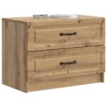 vidaXL Nočný stolík Dub artisan 62 x 34,5 x 44,5 cm Kompozitné drevo – Obrázok 2