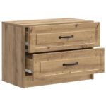 vidaXL Nočný stolík Dub artisan 62 x 34,5 x 44,5 cm Kompozitné drevo – Obrázok 3