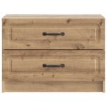 vidaXL Nočný stolík Dub artisan 62 x 34,5 x 44,5 cm Kompozitné drevo – Obrázok 4