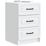 vidaXL Nočný stolík Biela 43 x 41 x 63,5 cm Kompozitné drevo – Obrázok 2