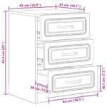 vidaXL Nočný stolík Dub sonoma 43 x 41 x 63,5 cm Kompozitné drevo – Obrázok 9
