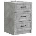 vidaXL Nočný stolík Betónovo sivá 43 x 41 x 63,5 cm Kompozitné drevo – Obrázok 2