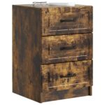 vidaXL Nočný stolík Dymový dub 43 x 41 x 63,5 cm Kompozitné drevo – Obrázok 2