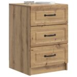 vidaXL Nočný stolík Dub artisan 43 x 41 x 63,5 cm Kompozitné drevo – Obrázok 2