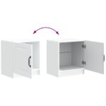 vidaXL Nočný stolík 2 pcs Biela 43 x 34,5 x 47 cm Kompozitné drevo – Obrázok 10
