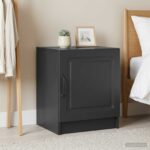vidaXL Nočný stolík 2 pcs Čierna 43 x 34,5 x 47 cm Kompozitné drevo – Obrázok 11