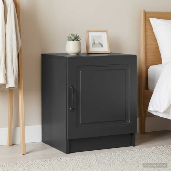 vidaXL Nočný stolík 2 pcs Čierna 43 x 34,5 x 47 cm Kompozitné drevo – Obrázok 11