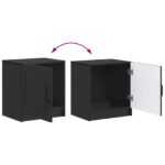 vidaXL Nočný stolík 2 pcs Čierna 43 x 34,5 x 47 cm Kompozitné drevo – Obrázok 10