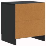 vidaXL Nočný stolík 2 pcs Čierna 43 x 34,5 x 47 cm Kompozitné drevo – Obrázok 7